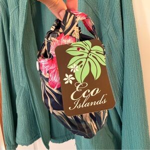 Orvis Ladies Large Sea Green Krinkly Zip Up Jacket + NWT Travel Tote Bag